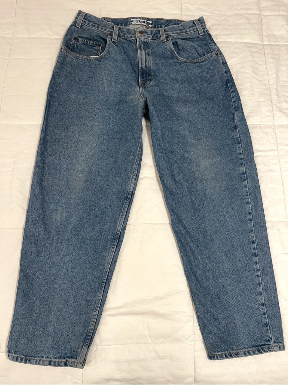 Vintage Gap Jeans Mens 36x30 (34x28) Easy Fit Baggy Made in USA Light Wash Denim